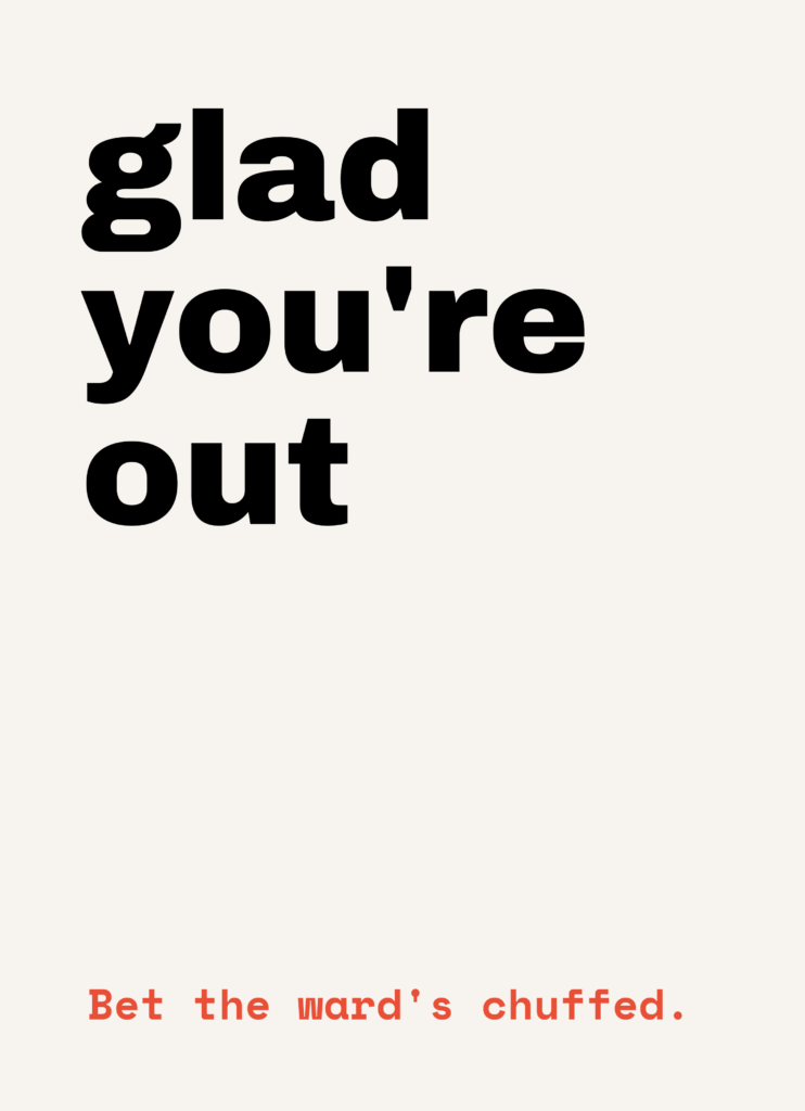 BT-HOS-006 greeting card by Blunt Trauma
